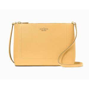 New Kate Spade Leila Crossbody Pebble Leather Fresh Hay